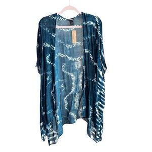Steve Madden Kimono Robe One Size  Green Cottagecore Beach Cover Up Kaftan